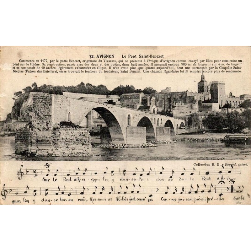 Carte postale ancienne Avignon Pont Saint-Bénézet Vaucluse