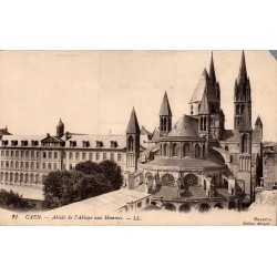 Carte postale ancienne Caen Abside Abbaye aux Hommes LL