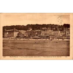 Carte postale ancienne Trouville-sur-Mer plage à marée montante LL