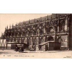 Carte postale ancienne Caen Église Saint-Pierre côté Est LL