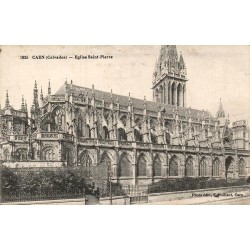 Carte postale ancienne Caen Église Saint-Pierre Calvados