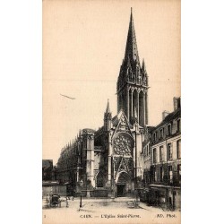 Carte postale ancienne Caen Église Saint-Pierre Calvados