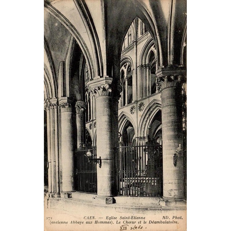 Carte postale ancienne Caen église Saint-Étienne Abbaye aux Hommes Calvados CPA
