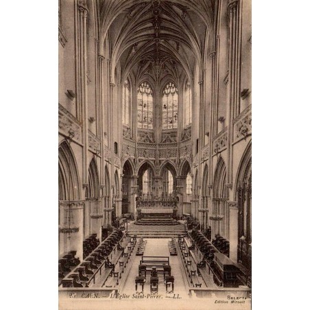 Carte postale ancienne Caen église Saint-Pierre Calvados CPA LL collection