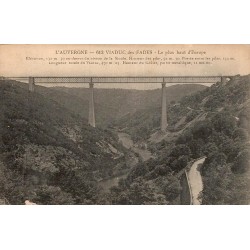 Carte postale ancienne viaduc des Fades plus haut d’Europe Puy-de-Dôme CPA