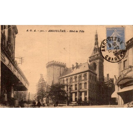 Carte postale ancienne Angoulême Hôtel de Ville Charente CPA AGA collection