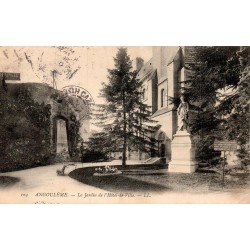 Carte postale ancienne Angoulême jardin Hôtel de Ville Charente CPA LL