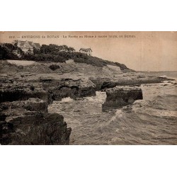 Carte postale ancienne Royan Roche au Moine marée haute Charente-Maritime CPA