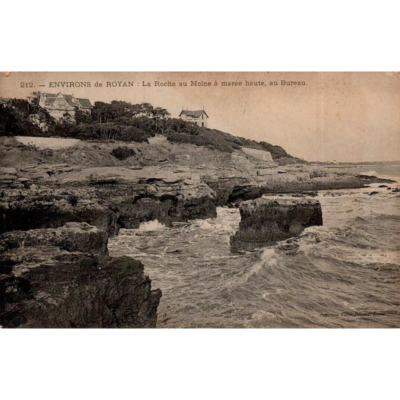 Carte postale ancienne Royan Roche au Moine marée haute Charente-Maritime CPA