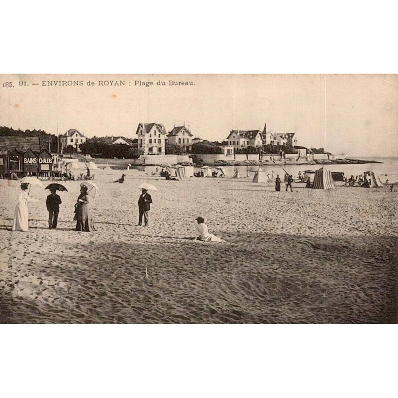 Carte postale ancienne Royan plage du Bureau Charente-Maritime CPA collection