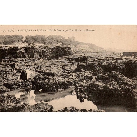 Carte postale ancienne Royan marée basse Perrières du Bureau Charente-Maritime CPA