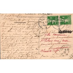 Carte Postale Ancienne Châteauneuf-sur-Cher Basilique Château CPA