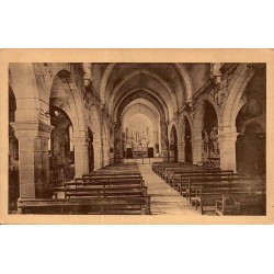 Carte postale ancienne Brive-la-Gaillarde intérieur église Saint-Antoine Corrèze CPA