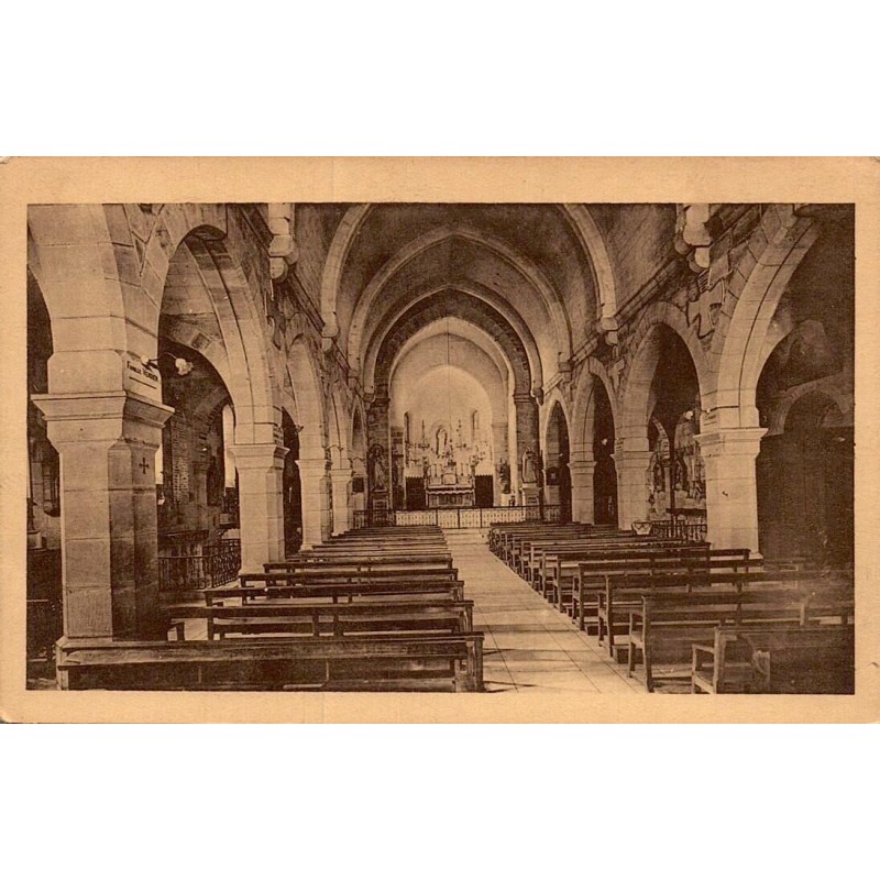 Carte postale ancienne Brive-la-Gaillarde intérieur église Saint-Antoine Corrèze CPA