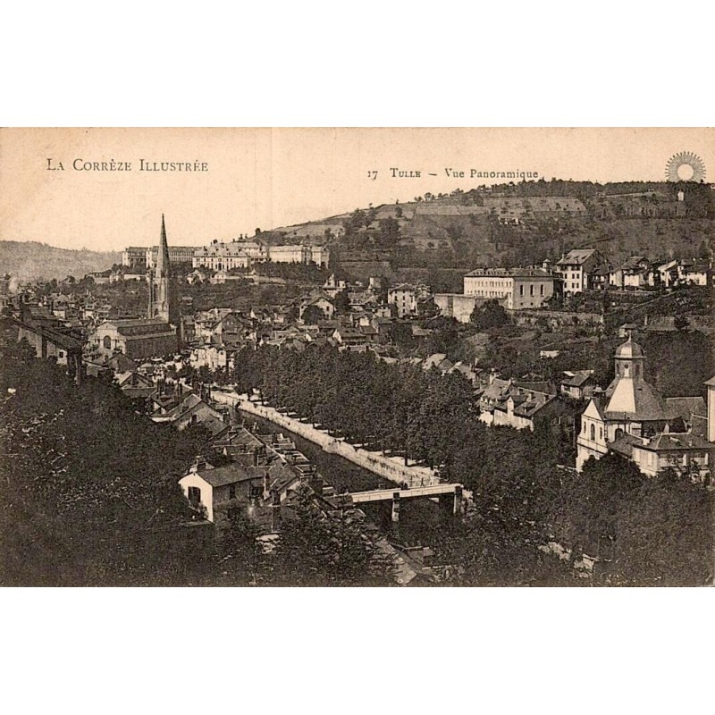 Carte postale ancienne Tulle vue panoramique Corrèze CPA La Corrèze Illustrée