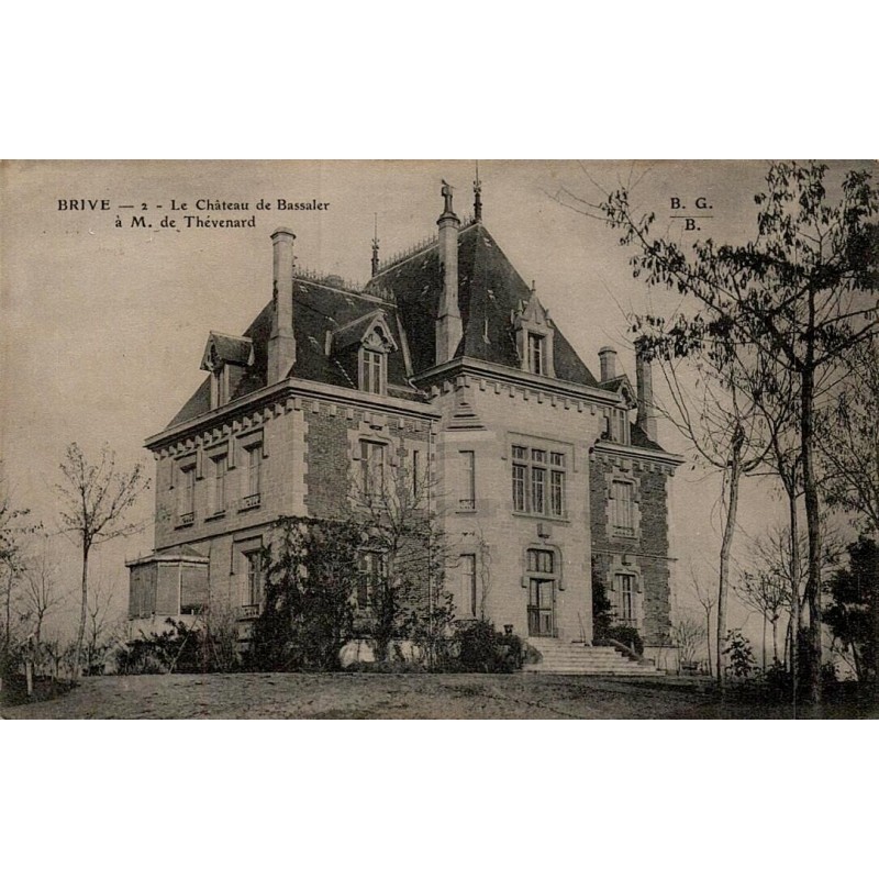 Carte postale ancienne château de Bassaler Brive Corrèze CPA collection