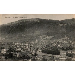 Carte postale ancienne Bort-les-Orgues Corrèze vue générale CPA collection