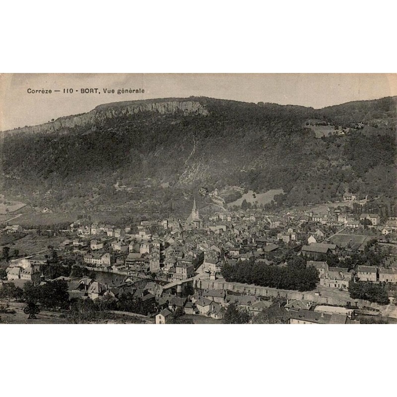 Carte postale ancienne Bort-les-Orgues Corrèze vue générale CPA collection