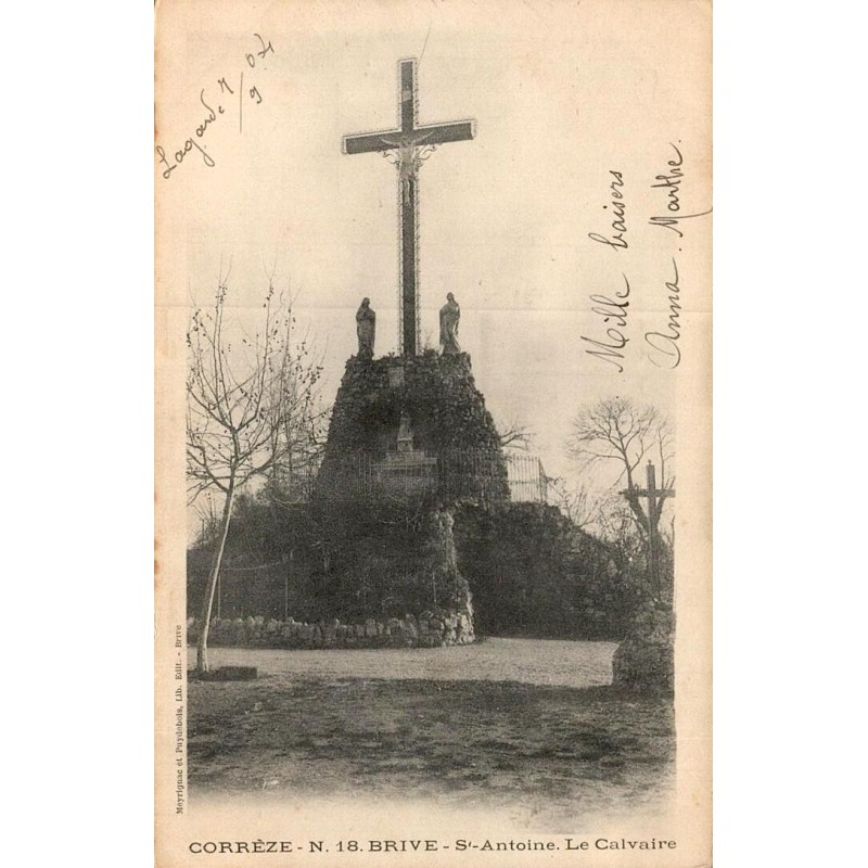 Carte postale ancienne Brive Saint-Antoine le Calvaire Corrèze CPA collection