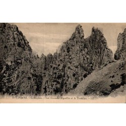 Carte postale ancienne de Piana représentant les Calanques et les Grandes Aiguilles en Corse-du-Sud