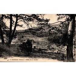 Carte postale ancienne de Gentioux représentant la vallée de la Maulde dans la Creuse