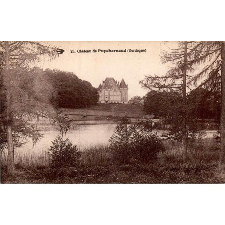 Carte postale ancienne du château de Puycharnaud à Saint-Estèphe en Dordogne