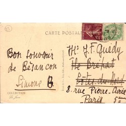 Besançon Les Bains cour des Carmes CPA ancienne