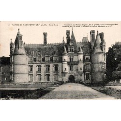 Carte postale ancienne du château de Maintenon représentant le côté nord en Eure-et-Loir