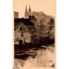Carte postale ancienne des bords de l’Eure à Chartres lors d’une matinée de printemps
