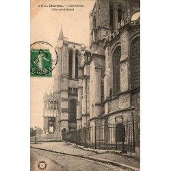 Carte postale ancienne du côté méridional de la cathédrale de Chartres en Eure-et-Loir