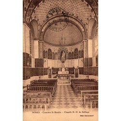 Carte postale ancienne de Nîmes représentant la chapelle Notre-Dame de Suffrage au cimetière Saint-Baudile
