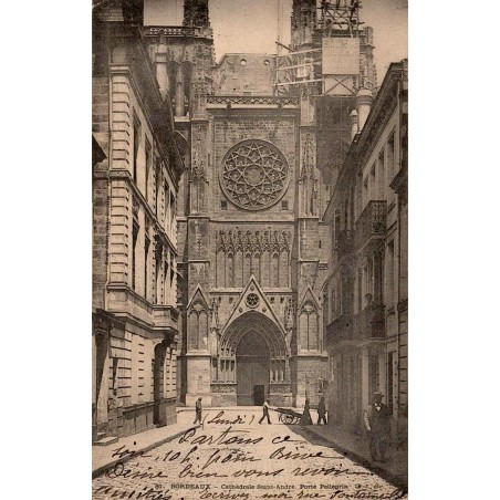 Carte postale ancienne Bordeaux cathédrale Saint-André porte Pellegrin