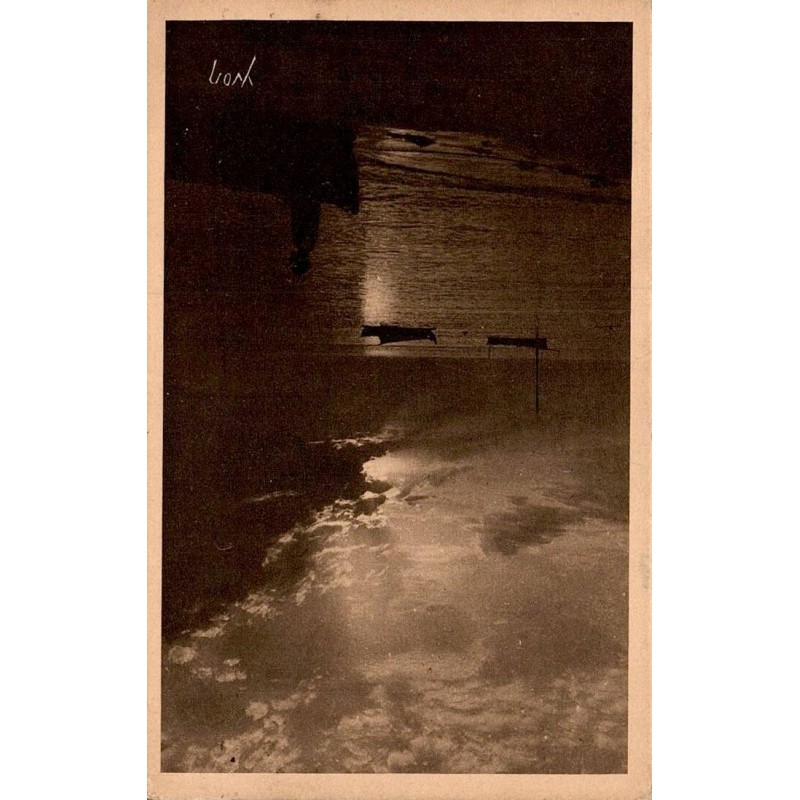 Carte postale ancienne crépuscule sur le Bassin d’Arcachon collection La Douce France