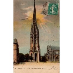 Carte postale ancienne Bordeaux la tour Saint-Michel édition LL