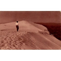 Carte postale ancienne Arcachon revenant de la Grande Dune du Pyla