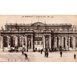 Carte postale ancienne Bordeaux Hôtel de Ville Palais Rohan en Gironde