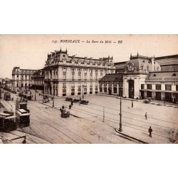 Carte postale ancienne Bordeaux la Gare du Midi en Gironde