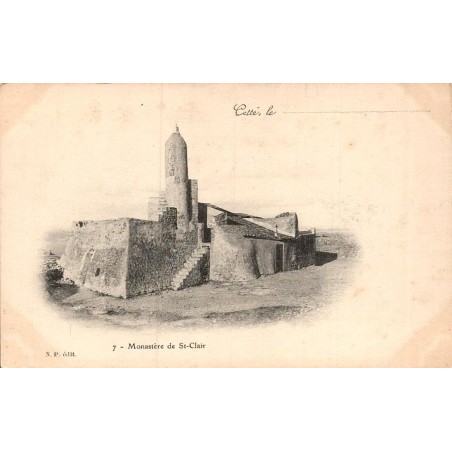 Carte postale ancienne Cette Sète monastère de Saint-Clair sur le mont Saint-Clair dans l’Hérault