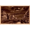 Carte postale ancienne Rennes les quais au clair de lune en Ille-et-Vilaine