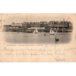 Carte postale ancienne Saint-Malo vue prise de Saint-Servan en Ille-et-Vilaine