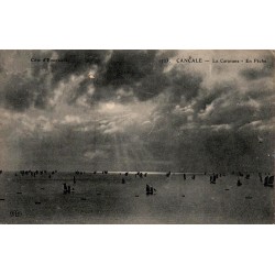 Carte postale ancienne Cancale la caravane en pêche scène maritime en Ille-et-Vilaine