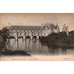 Carte postale ancienne Chenonceaux façade orientale du château de Chenonceaux en Indre-et-Loire
