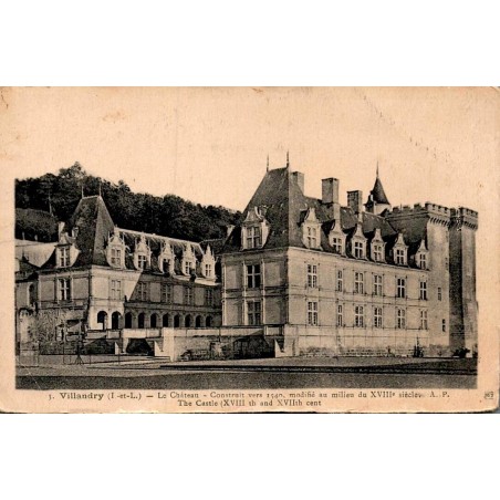 Carte postale ancienne Villandry le château The Castle en Indre-et-Loire
