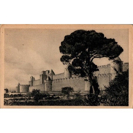 Carte postale ancienne Cité de Carcassonne – Front Sud des remparts