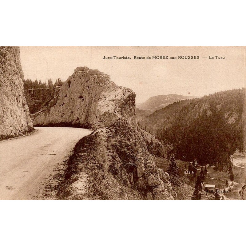 Carte postale ancienne Morez route de Morez aux Rousses le Turu dans le Jura