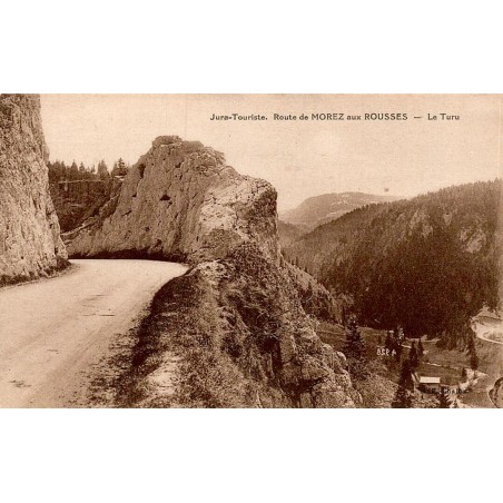 Carte postale ancienne Morez route de Morez aux Rousses le Turu dans le Jura