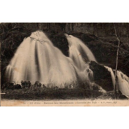 Carte postale ancienne Baume-les-Messieurs cascades des Tufs dans le Jura édition BF
