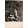 Carte postale ancienne Baume-les-Messieurs intérieur des grottes passage des Éboulés Jura