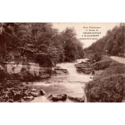 Carte postale ancienne cascade de la Lemme route de Champagnole à Saint-Laurent Jura pittoresque