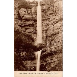 Carte postale ancienne Saint-Claude cascade de la Queue de Cheval Jura Touristique Haut-Jura